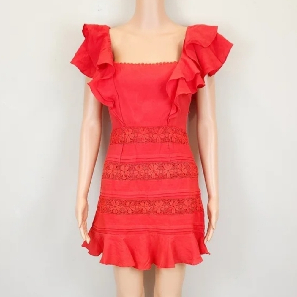 Saints + Secrets Ruffle Shoulder Mini Dress - Picture 4 of 13